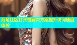 海角社区打开慢解决方案提升访问速度体验
