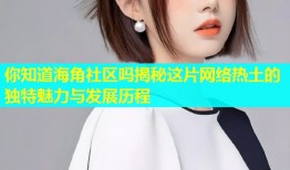 你知道海角社区吗揭秘这片网络热土的独特魅力与发展历程