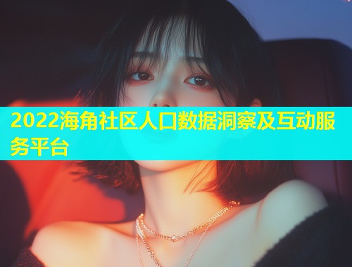 2022海角社区人口数据洞察及互动服务平台